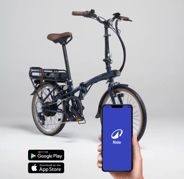 Vélo pliant électrique E FOLD 500 Bleu - BTWIN