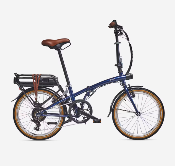 Vélo pliant électrique E FOLD 500 Bleu - BTWIN