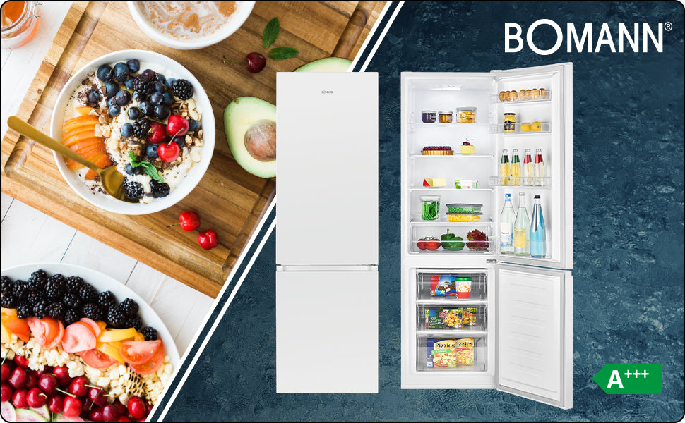 Réfrigérateur et Congélateur 269L Inox Bomann kg 184.1 Inox