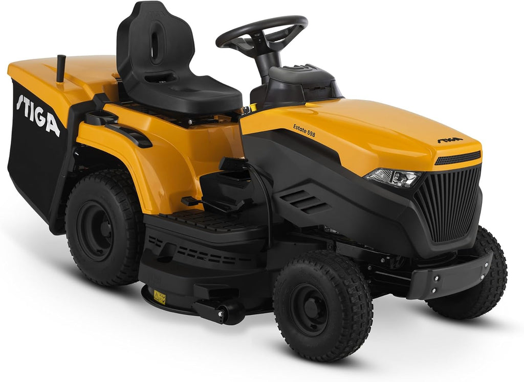STIGA 598 Estate Tondeuse Autoportée Thermique, 452 cm3, 98 cm – Bac 240 L, Transmission Hydrostatique – Pelouses Jusqu'à 5 000 m²
