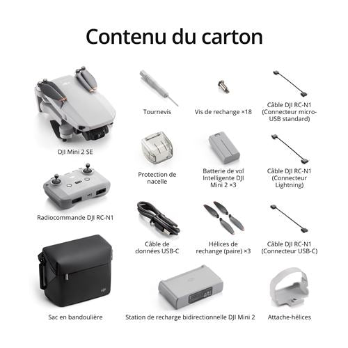 Drone Dji Mini 2 SE Fly More Combo Gris
