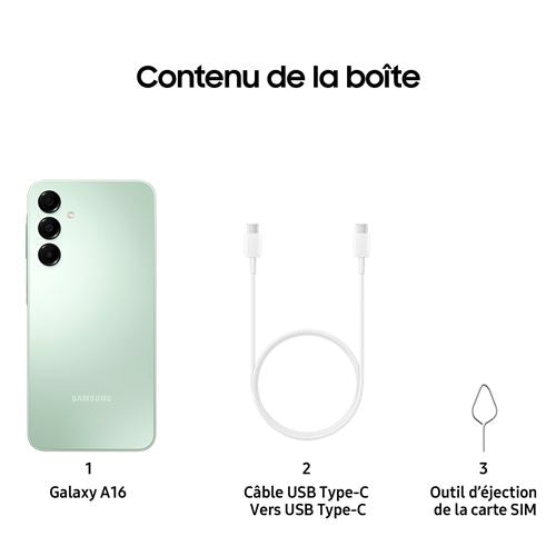 Samsung Galaxy A16 6,7" Nano SIM 128 Go Vert d’eau