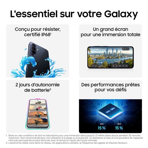 Smartphone Samsung Galaxy A57 6,7" 5G Nano SIM 128 Go Gris