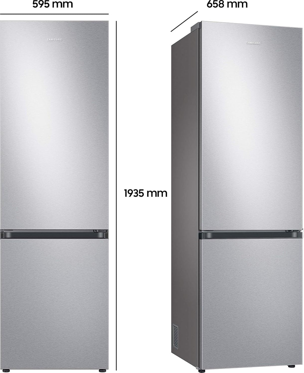 Réfrigérateur combiné Samsung rb36t600csa Inox