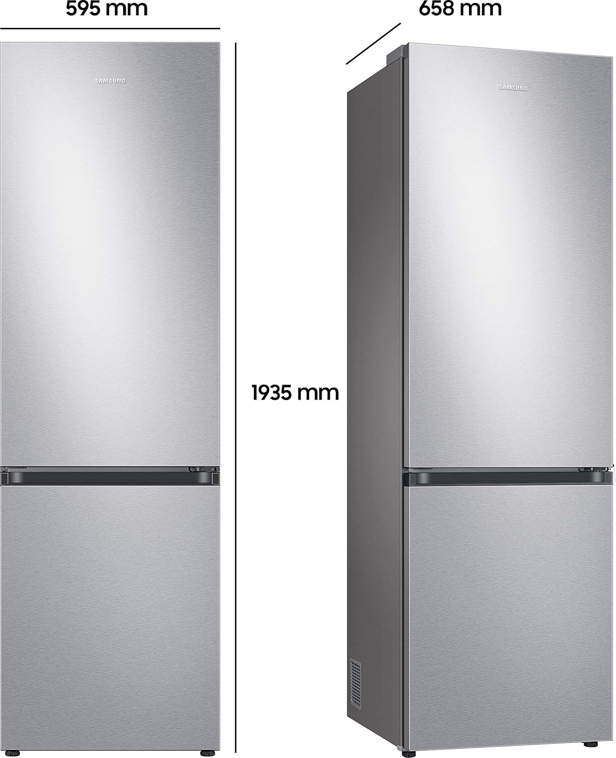 Réfrigérateur combiné Samsung rb36t600csa Inox