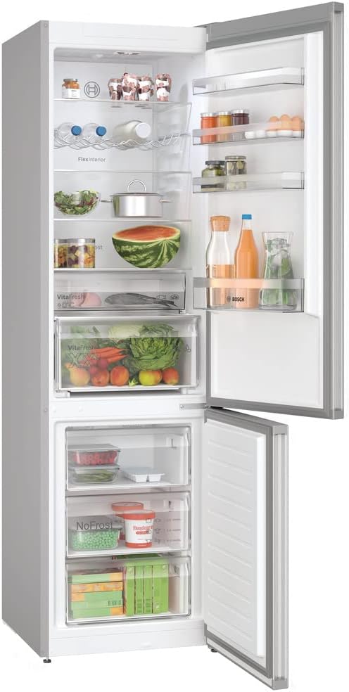 Bosch Série 4 KGN397LDF réfrigérateur-congélateur  260 L D Acier inoxydable