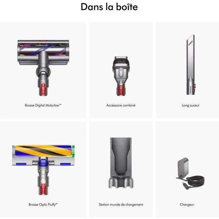 Aspirateur balai Dyson V15 Detect Absolute Gris et Violet