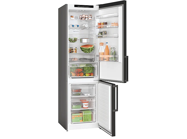 Réfrigérateur-congélateur combiné Indépendant Noir Bosch KGN39VXBT