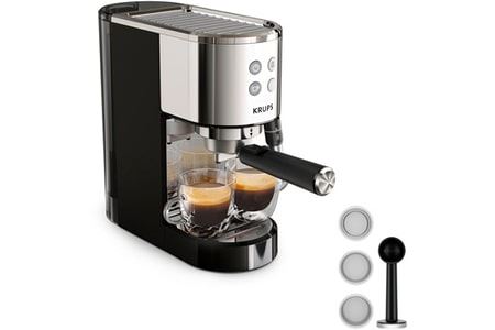 Krups Expresso Xp444c10 Cafetière Expresso A Pompe Virtuoso+ Inox