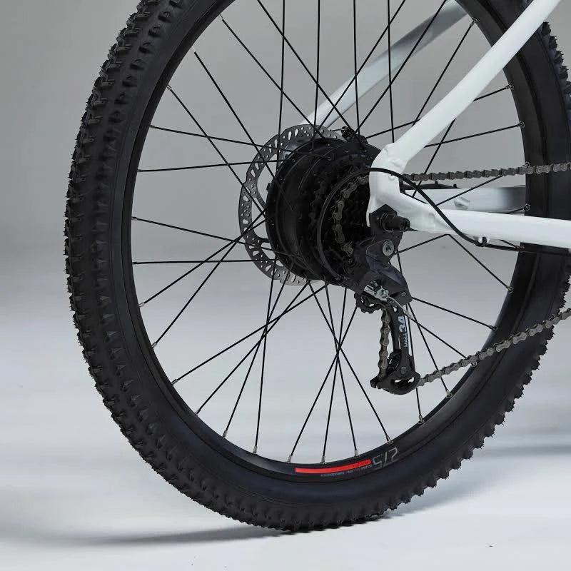 ROCKRIDER Vélo VTT électrique semi-rigide 27,5" - E-ST 100 Blanc Rouge